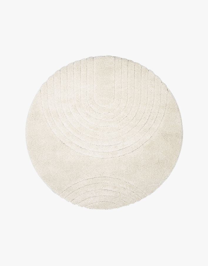 Pyöreä matto luonnonvalkoinen - ø200 cm luonnonvalkoinen - 1