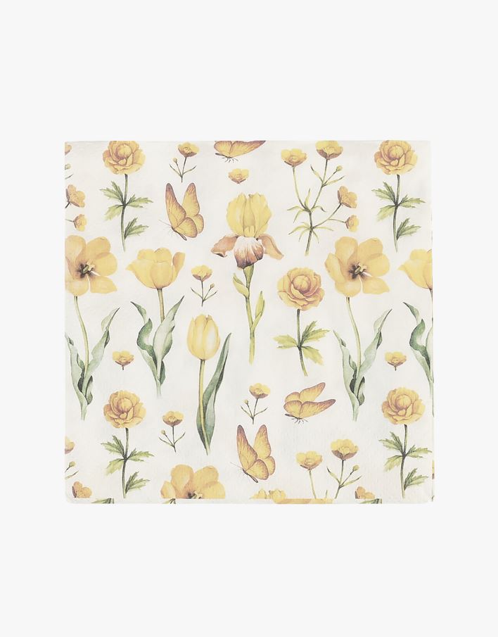 Paperiservetit keltainen - 33x33 cm keltainen - 1