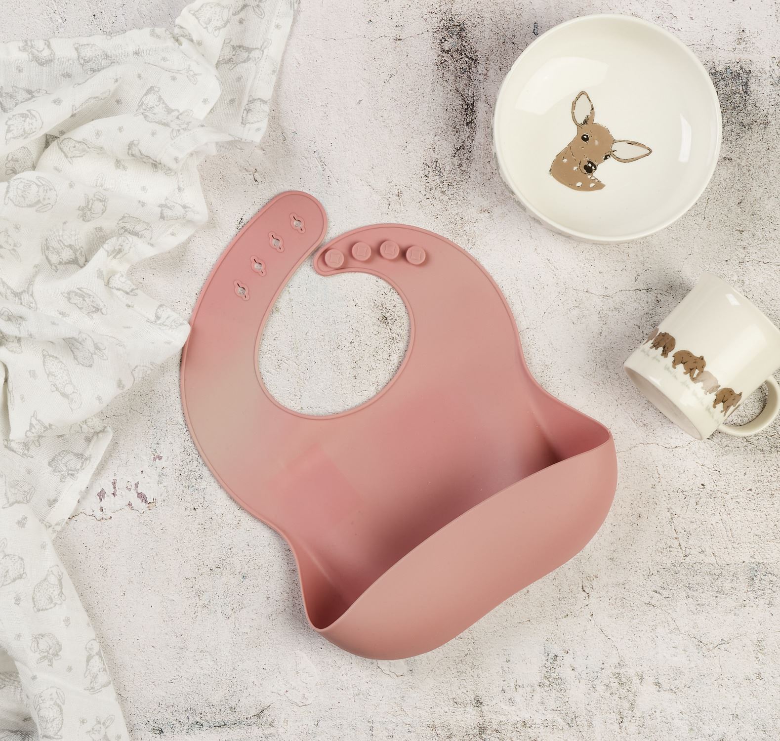 Ruokalappu roosa - 2