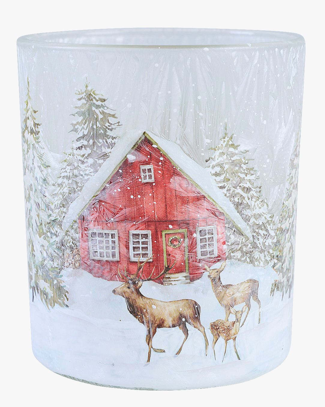 Kynttilälyhty moniväri/punainen - 2