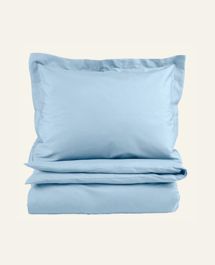 Pussilakanasetti percalea sumuinen sininen - 150x210 cm sumuinen sininen - 1