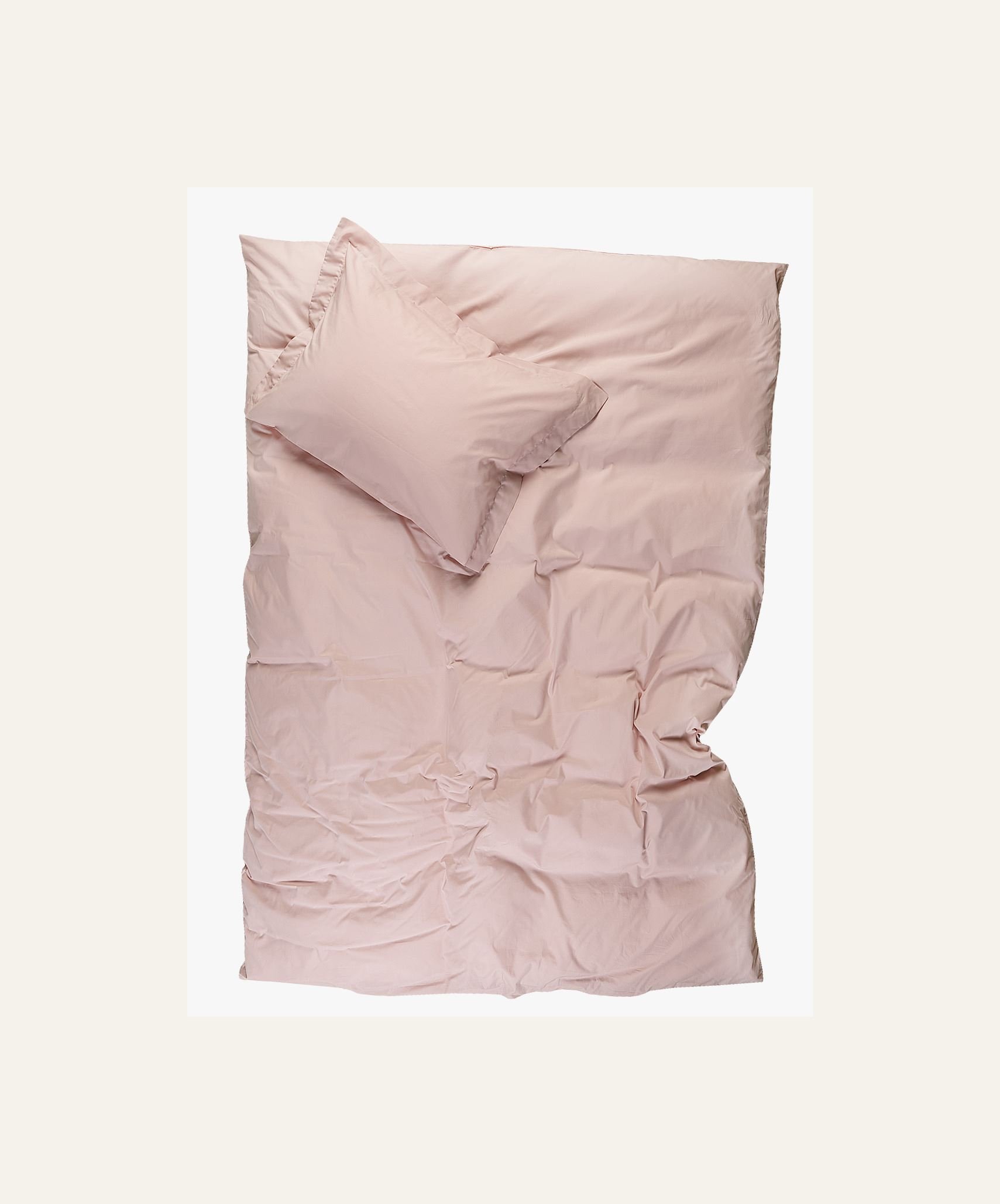 Pussilakanasetti percalea puuteriroosa - 2