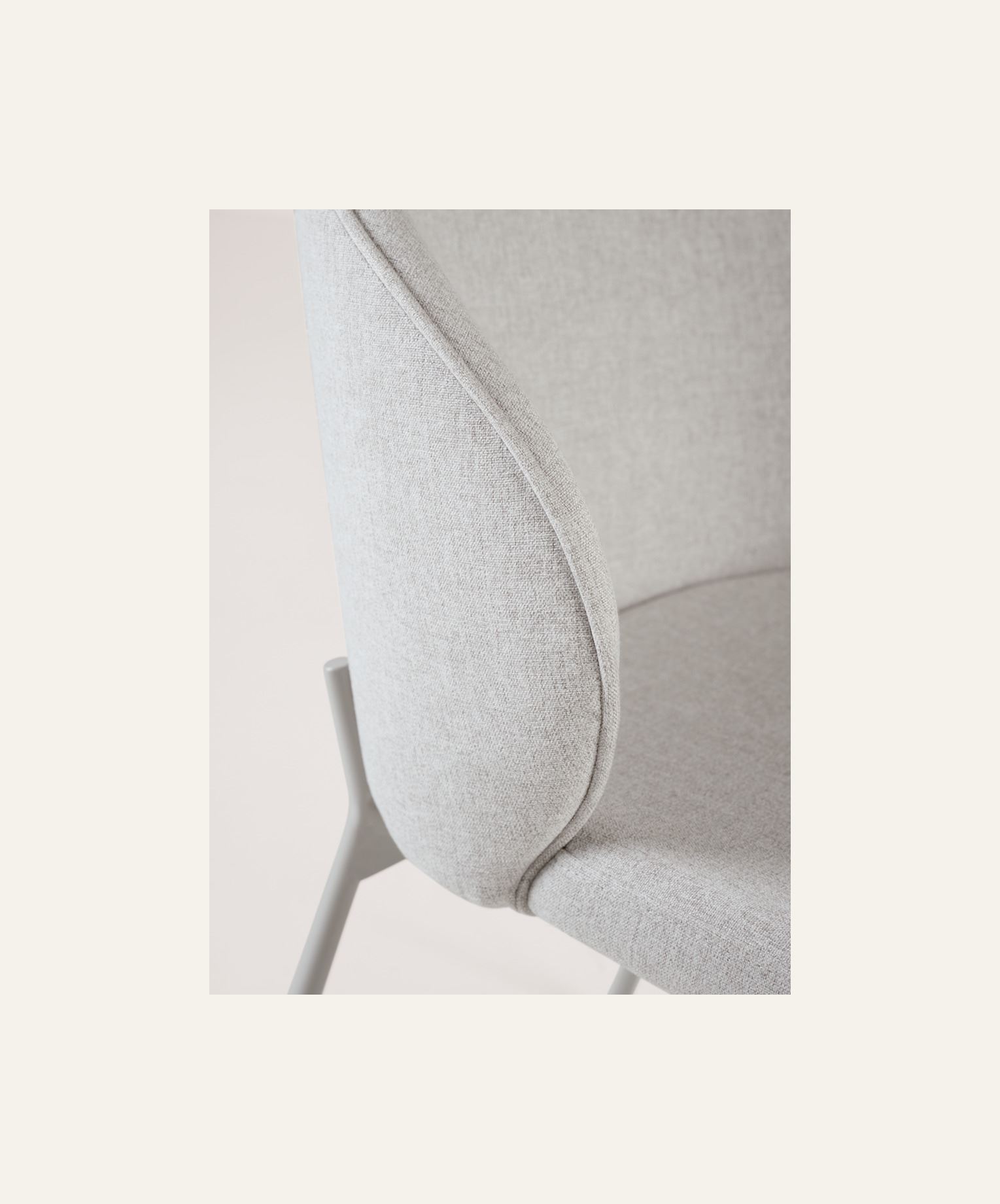 Ruokapöydän tuoli vaalean beige - 4