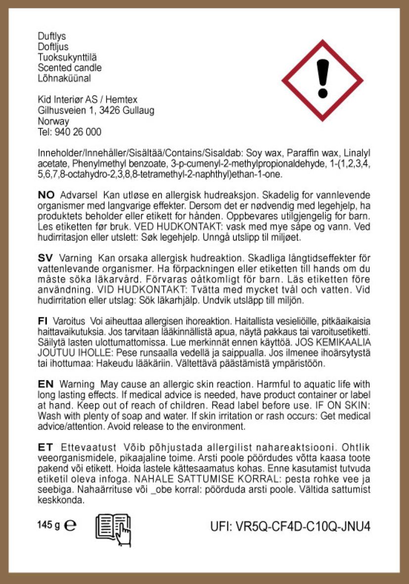 Tuoksukynttilä valkoinen - 2