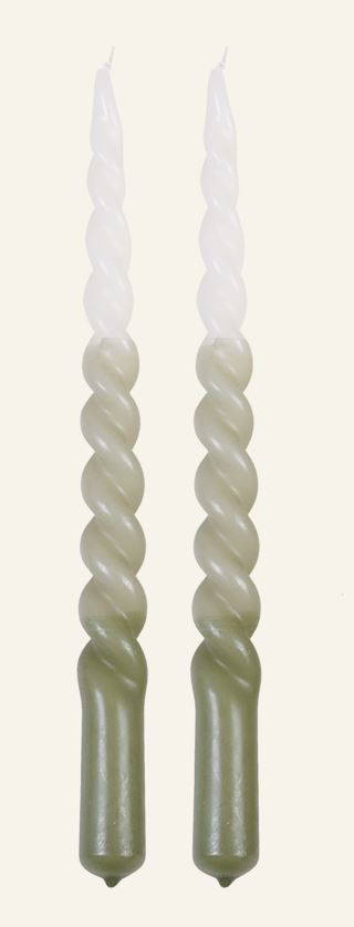 Twisted tricolor kruunukynttilä moniväri/vihreä