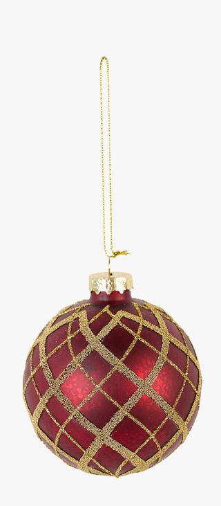 hemtex Garnet joulupallo tummanpunainen