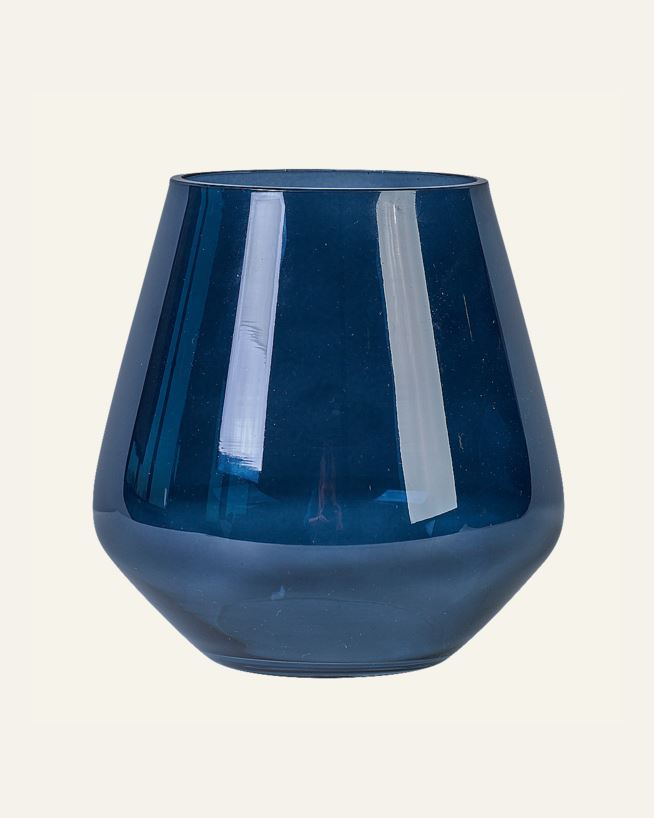 Kynttilälyhty tummansininen - 10,5x10,5x11,5 cm tummansininen - 1