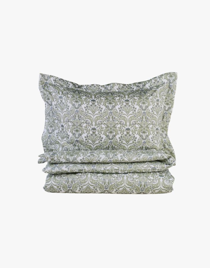 Pussilakanasetti satiinipuuvillaa moniväri/vihreä - 230x220 cm moniväri/vihreä - 1