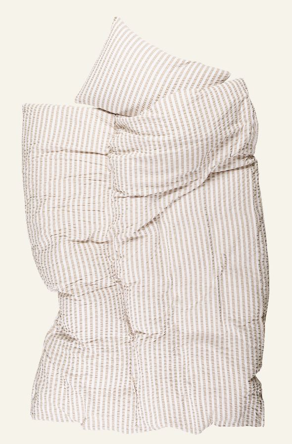 Pussilakanasetti kreppipuuvillaa hiekka - 4