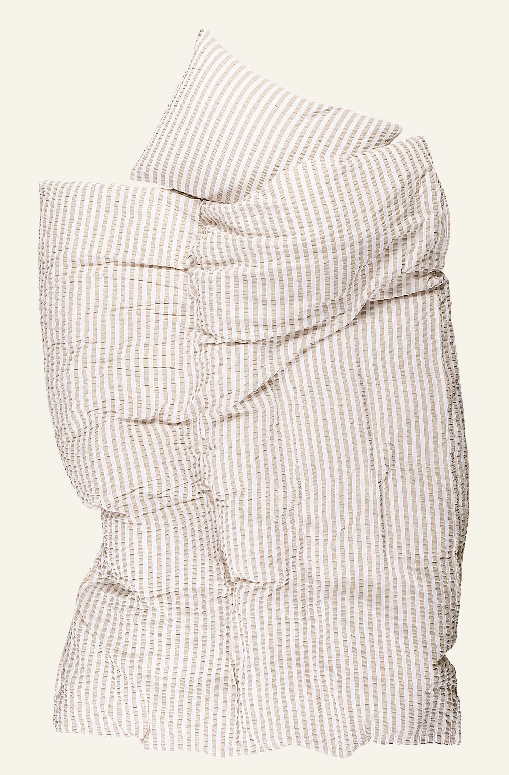 Pussilakanasetti kreppipuuvillaa hiekka - 4