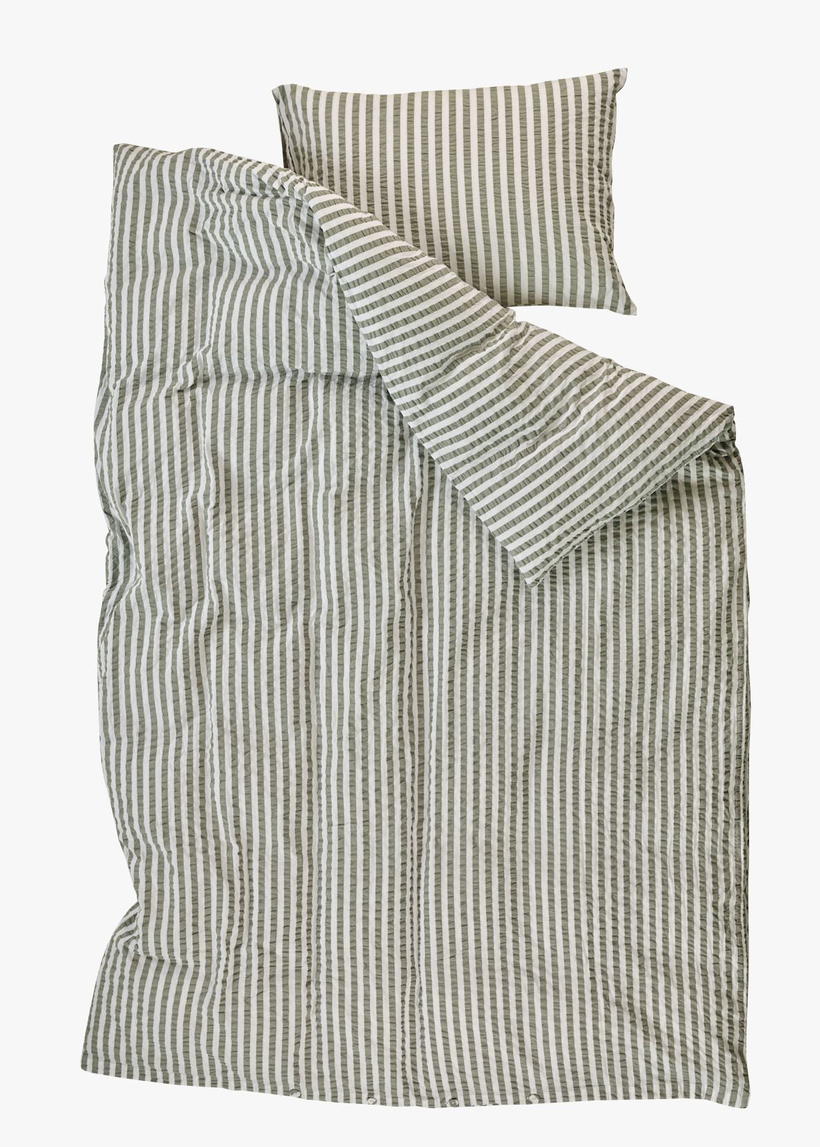 Pussilakanasetti kreppipuuvillaa oliivinvihreä - 4