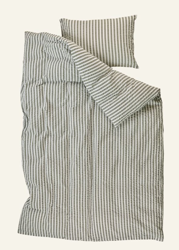 Pussilakanasetti kreppipuuvillaa oliivinvihreä - 4