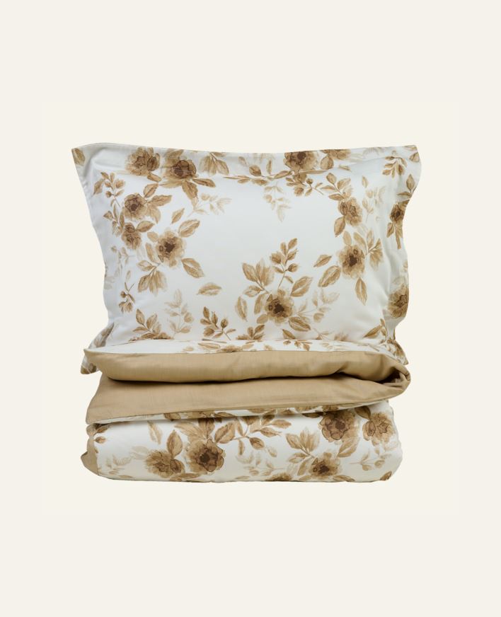 Pussilakanasetti satiinipuuvillaa hiekka - 150x210+50x60 cm hiekka - 1