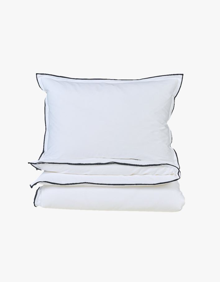 Pussilakanasetti satiinipuuvillaa musta - 150x210 cm musta - 1