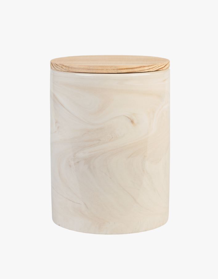 Kannellinen purkki beige - 15 cm ø 10,6 beige - 1