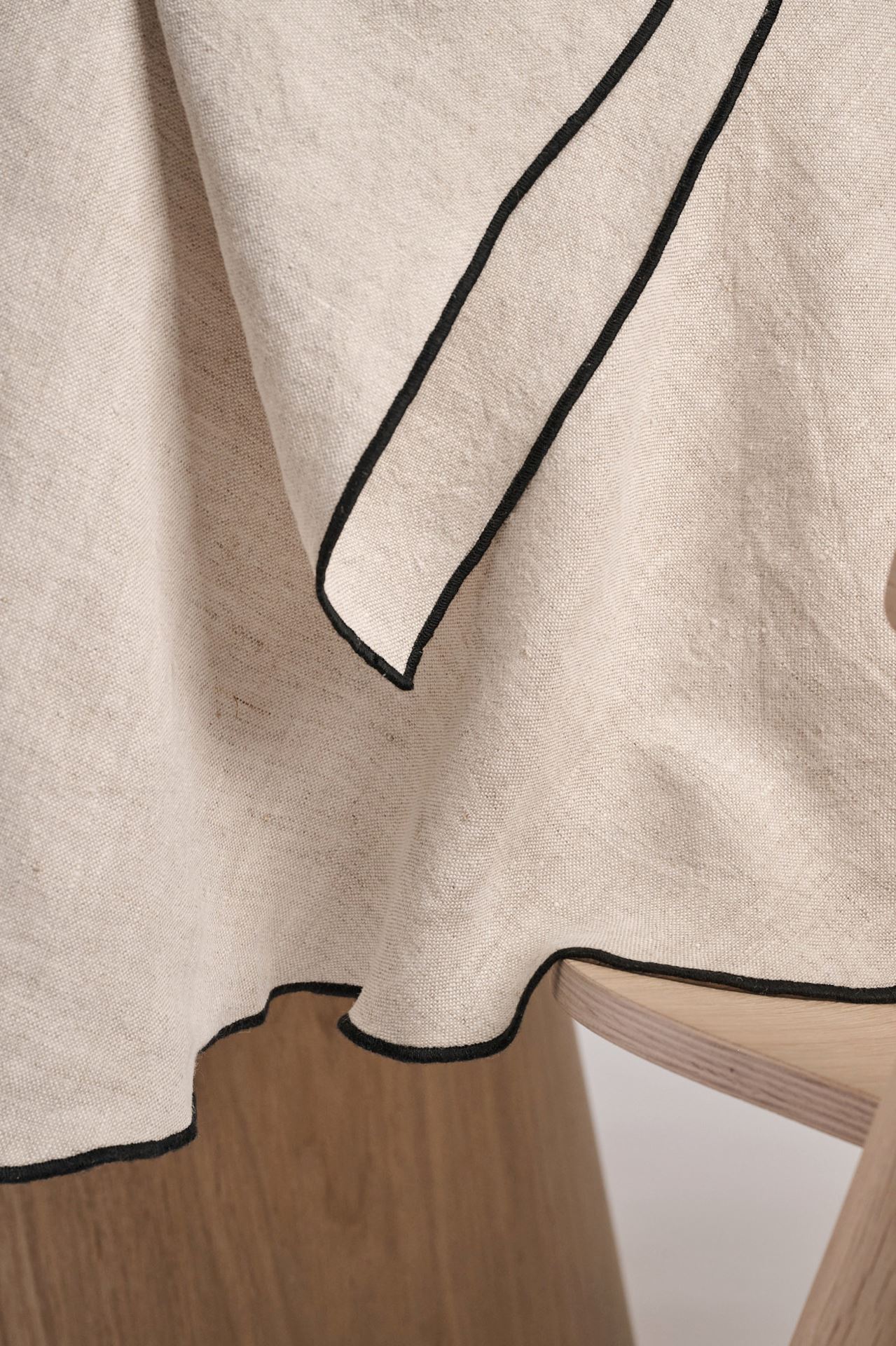 Pyöreä pellavaliina luonnonväri - 2