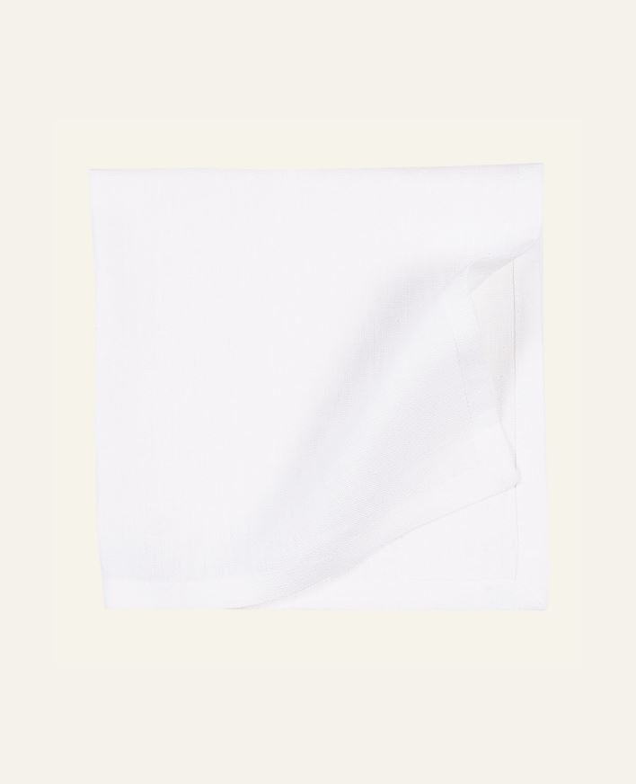 Pellavaservetti valkoinen - 47x47 cm valkoinen - 1