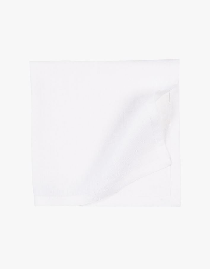 Pellavaservetti valkoinen - 47x47 cm valkoinen - 1