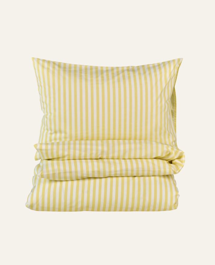 Pussilakanasetti puuvillaa vaaleankeltainen - 150x210 cm/50x60 cm vaaleankeltainen - 1