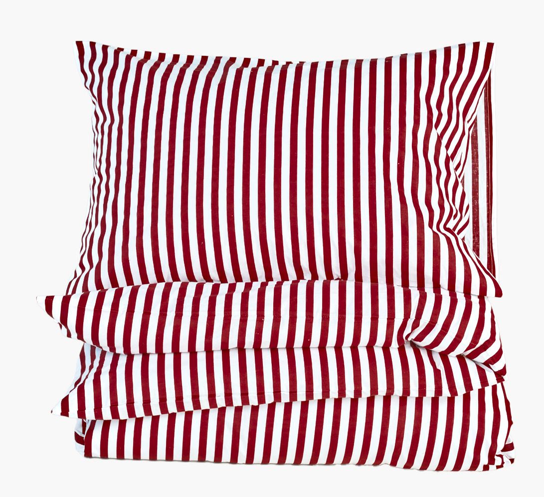 Pussilakanasetti puuvillaa punainen - 150x210 cm punainen - 1