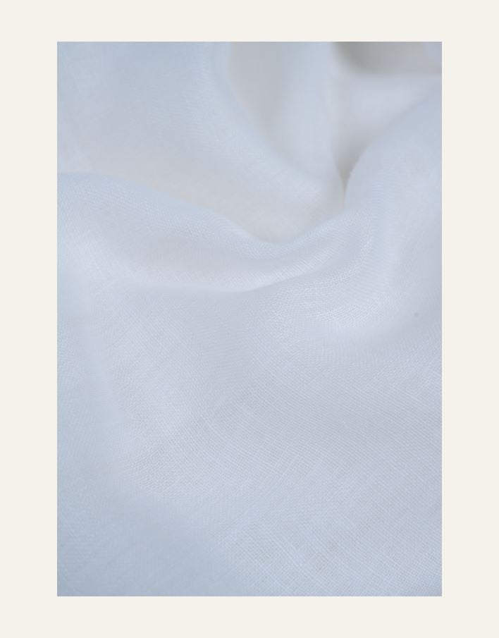 Pellavaverho valkoinen - 7