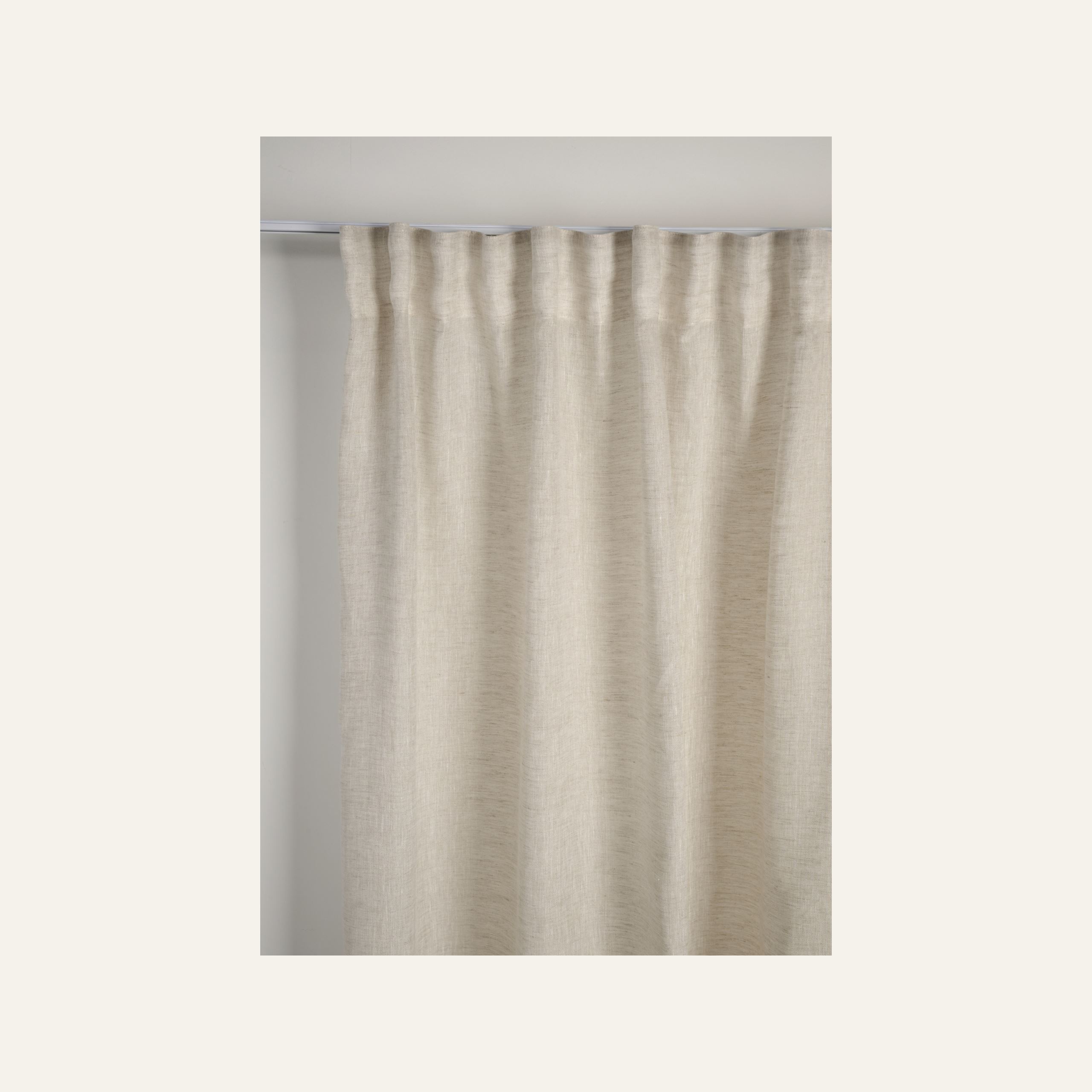 Erittäin leveä pellavaverho luonnonväri - 3