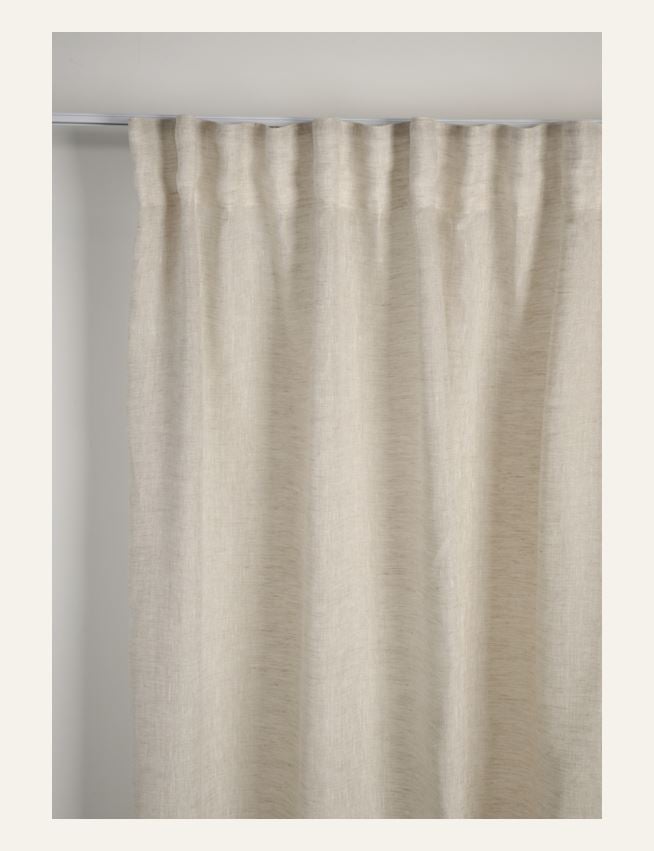 Erittäin leveä pellavaverho luonnonväri - 3