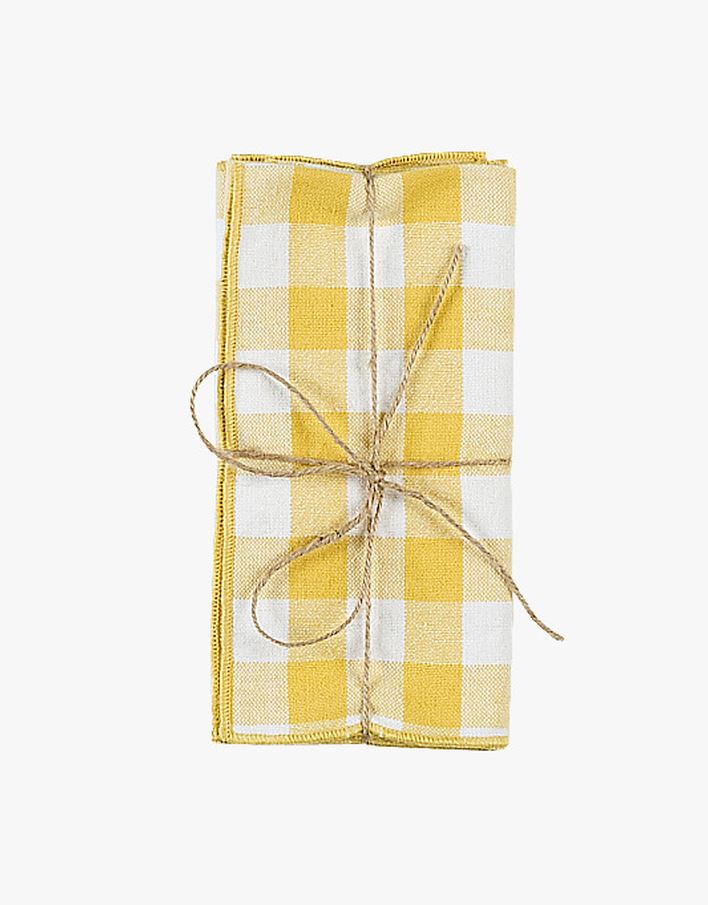 Kangaslautasliina, 2 kpl keltainen - 45x45 cm keltainen - 1