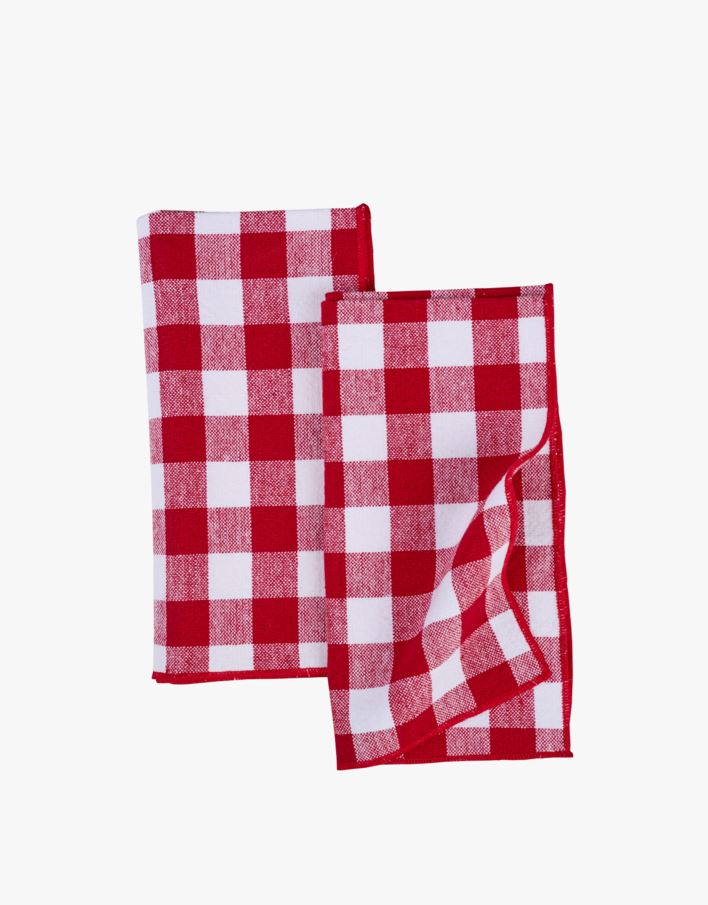 Kangaslautasliina, 2 kpl punainen - 45x45 cm punainen - 1