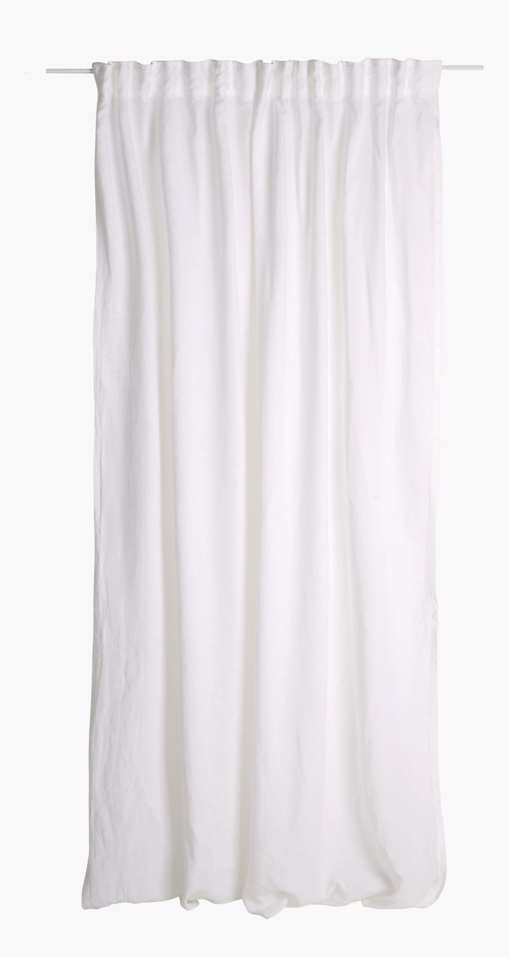 Pellavaverho valkoinen - 140x250 cm valkoinen - 1