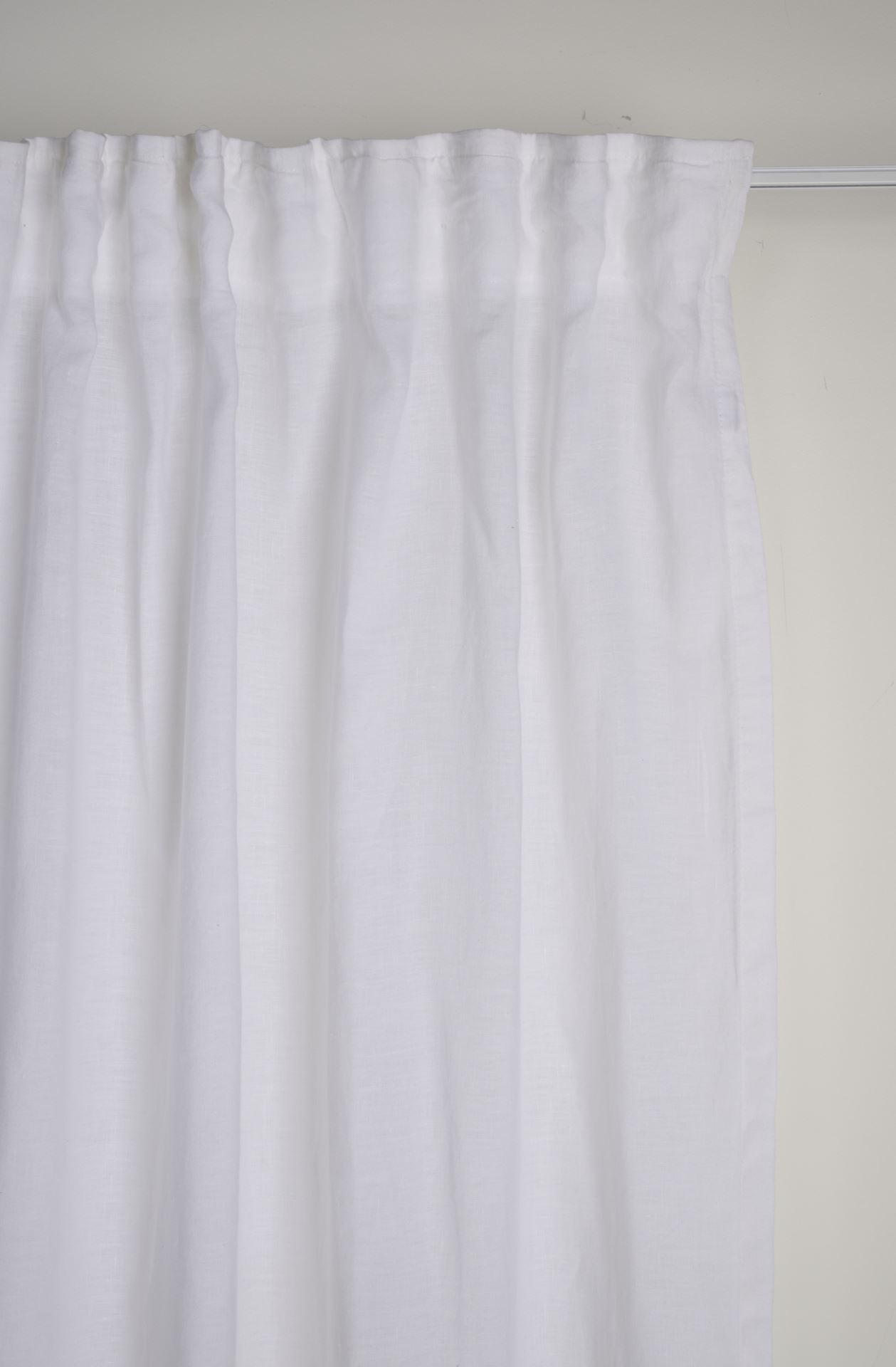 Pellavaverho valkoinen - 4