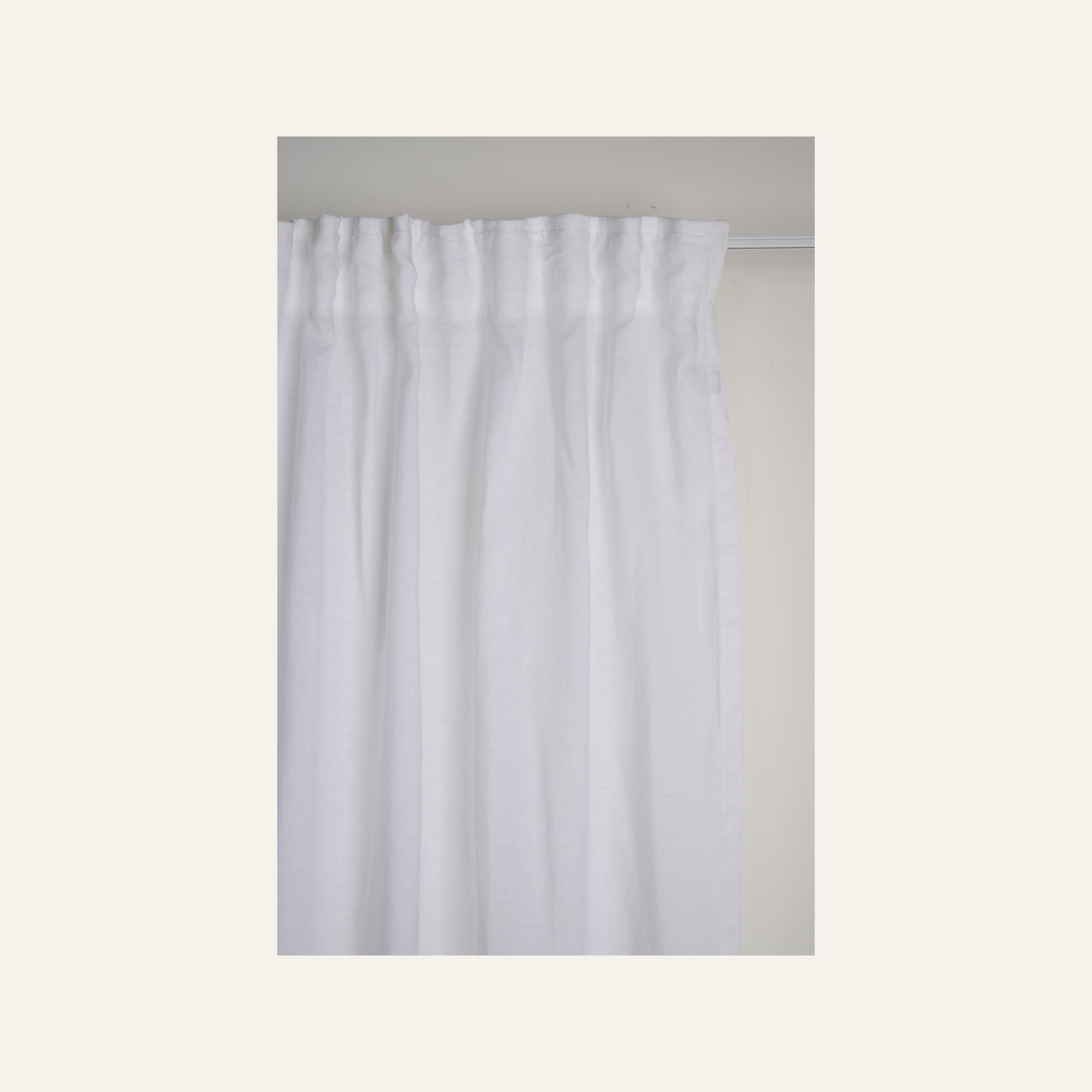 Pellavaverho valkoinen - 4