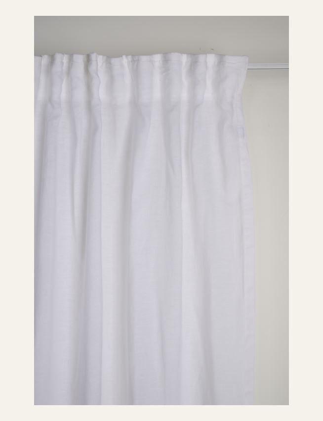 Pellavaverho valkoinen - 4