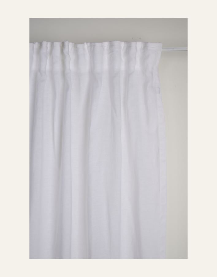 Pellavaverho valkoinen - 4