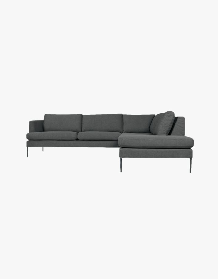 Avokulmasohva oikea harmaa - 269x220x80 cm harmaa - 1