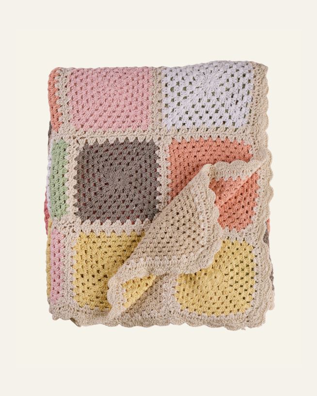Torkkupeitto moniväri/roosa - 120x150 cm moniväri/roosa - 1