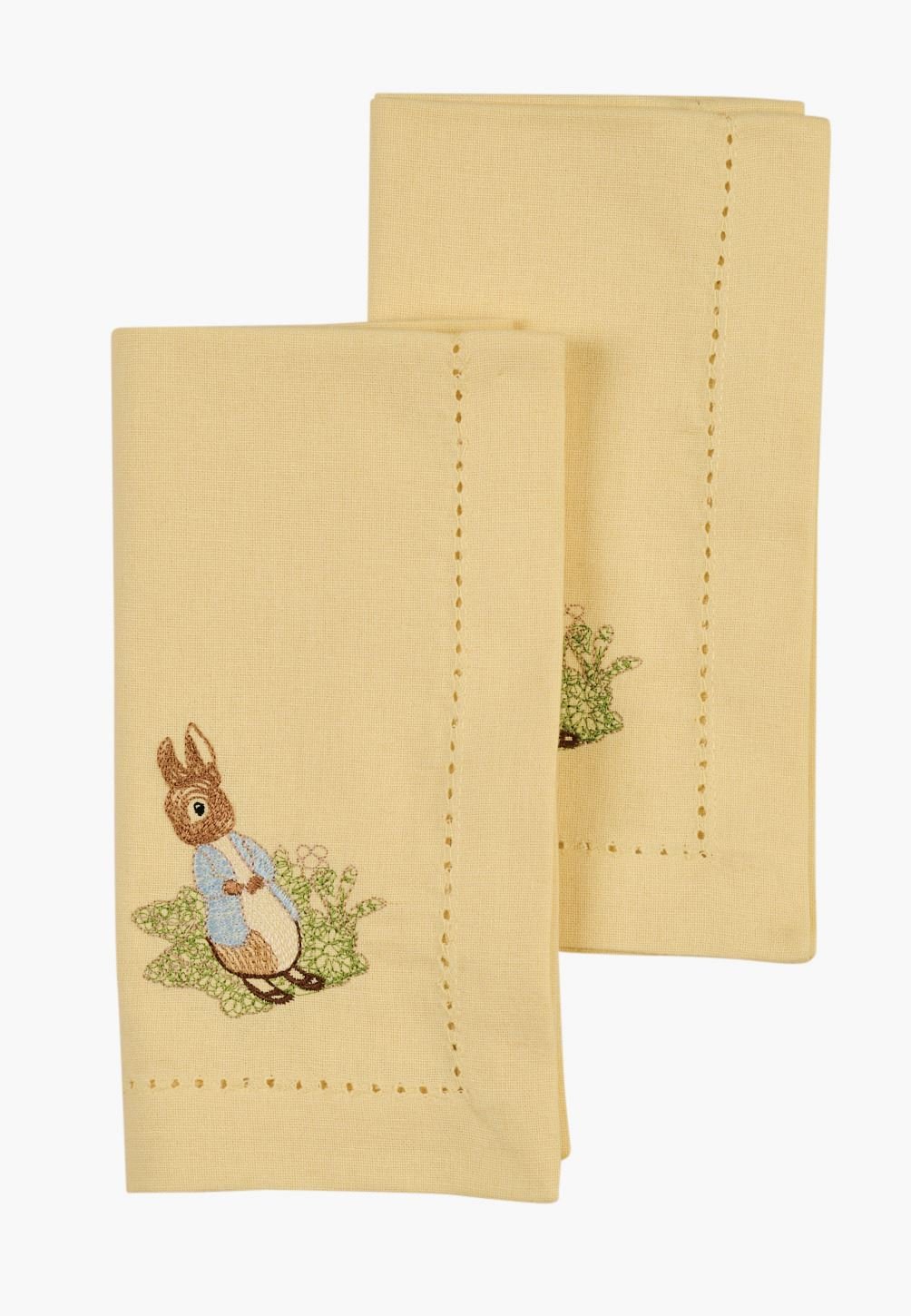 Kangaslautasliina, 2 kpl  keltainen - 45x45 cm keltainen - 1