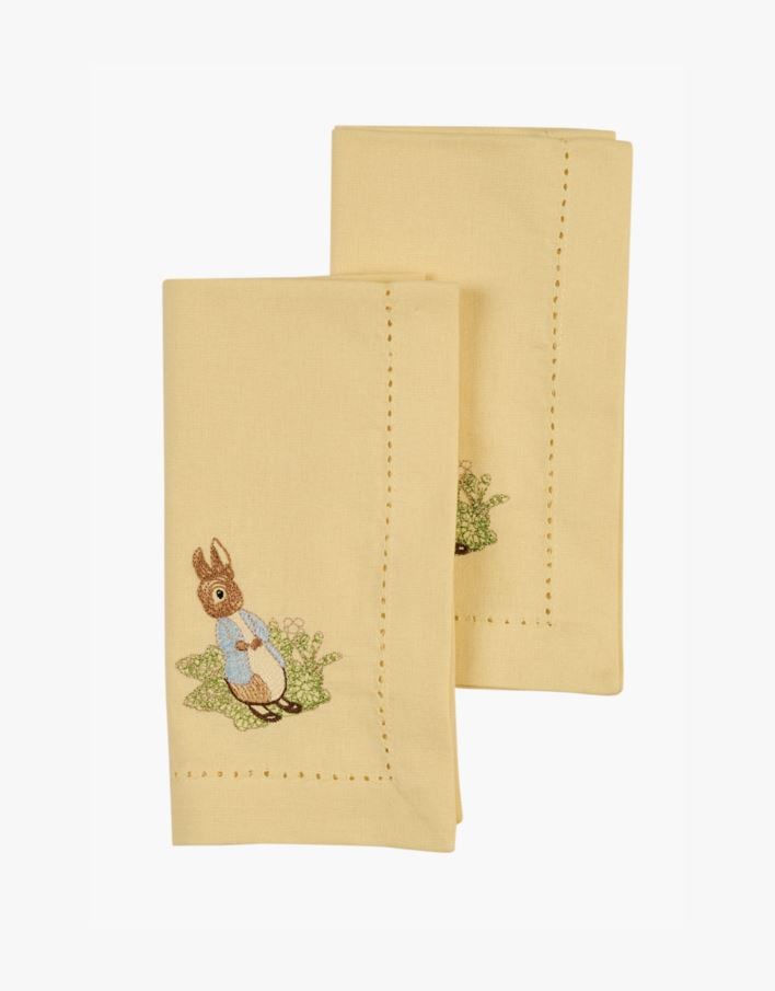 Kangaslautasliina, 2 kpl keltainen - 45x45 cm keltainen - 1