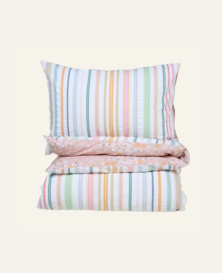 Pussilakanasetti kreppipuuvillaa moniväri - 150x210+50x60 cm moniväri - 1