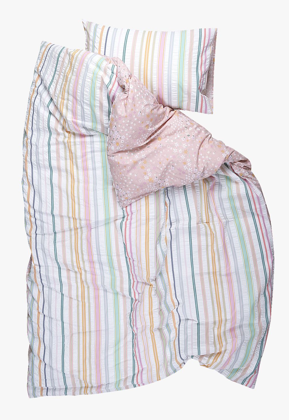 Pussilakanasetti kreppipuuvillaa moniväri - 4