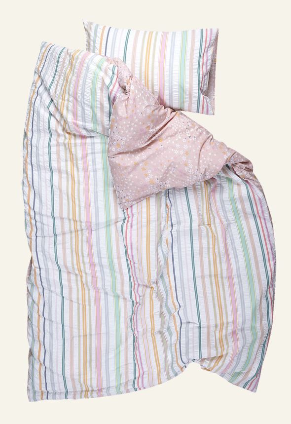 Pussilakanasetti kreppipuuvillaa moniväri - 4