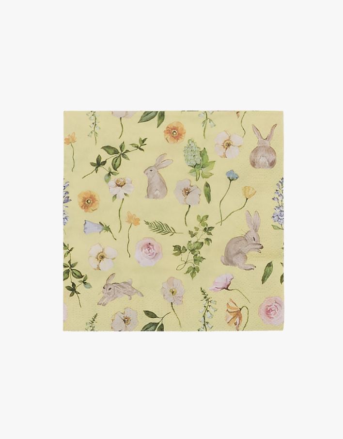 Paperiservetit moniväri/keltainen - 33x33 cm moniväri/keltainen - 1