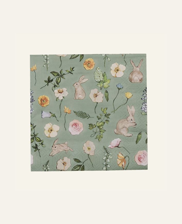 Paperiservetit moniväri/vihreä - 33x33 cm moniväri/vihreä - 1