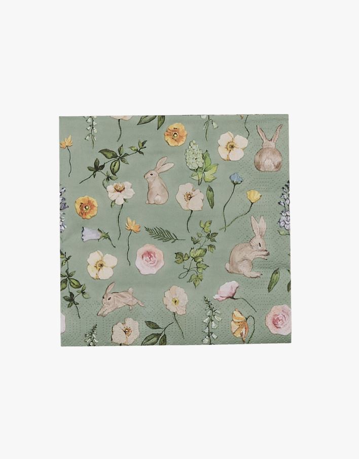 Paperiservetit moniväri/vihreä - 33x33 cm moniväri/vihreä - 1