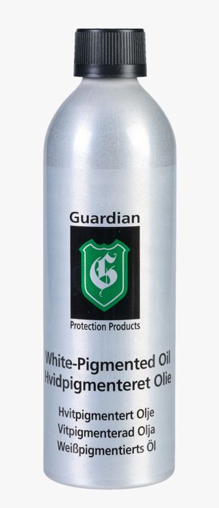 Guardian white pigmented valkopigmentoitu öljy moniväri