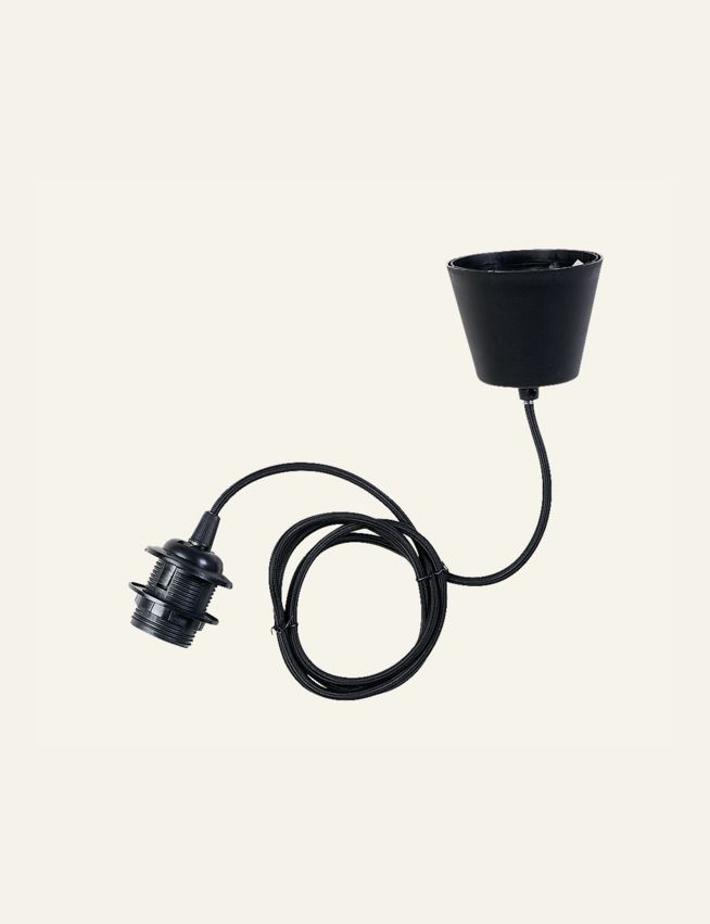 valaisinripustusjohto musta - 2