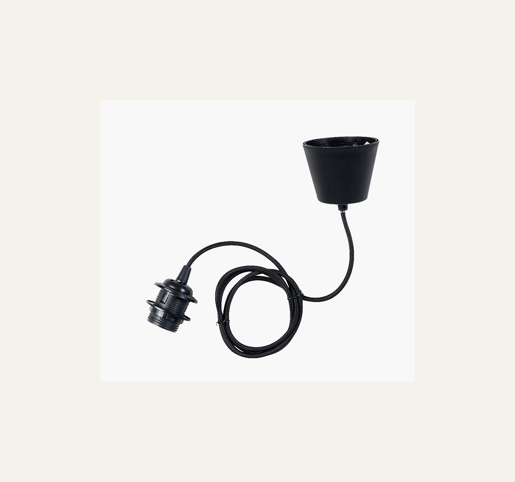 valaisinripustusjohto musta - 2