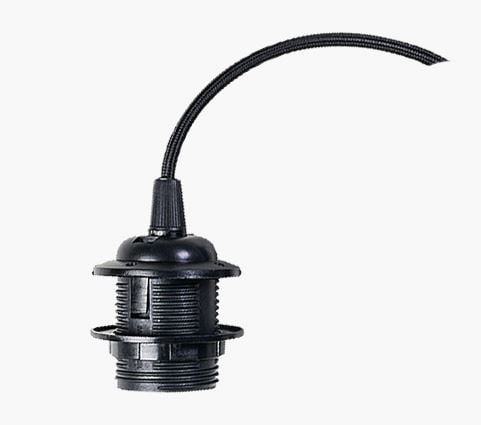 Valaisinjohto musta - 300 cm musta - 1