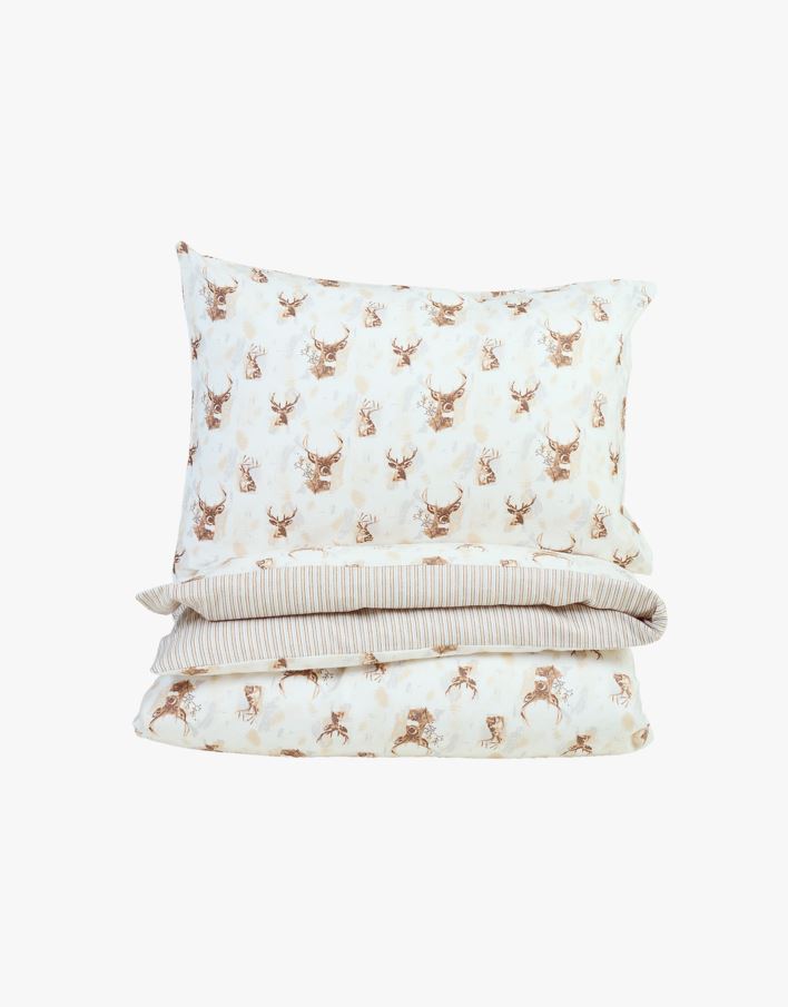 Flanellipussilakanasetti ruskea - 150x210+50x60 cm ruskea - 1