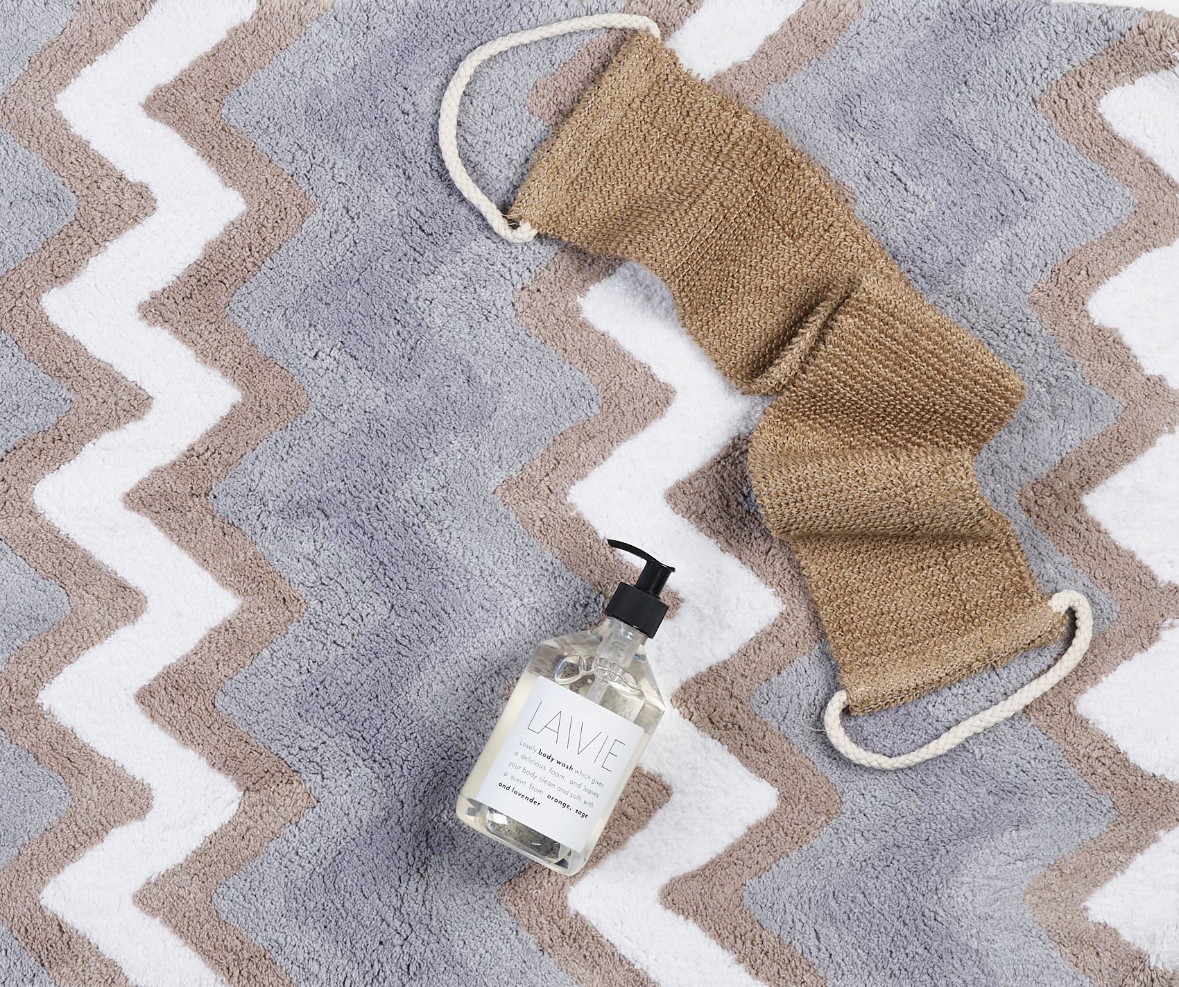 Kylpyhuoneenmatto moniväri/sininen - 3